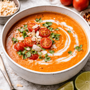 Möglichkeit Tomaten Kokossuppe